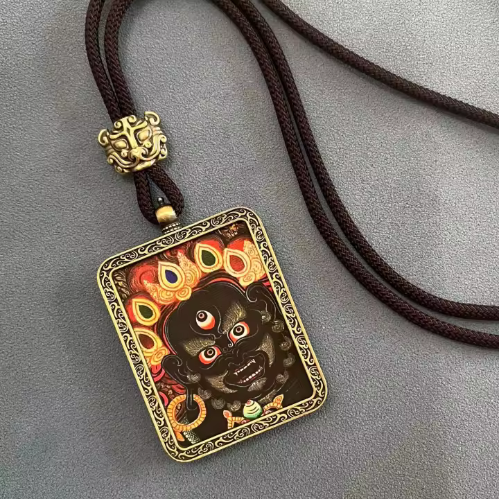 Colgante Xizang del dios de la riqueza de cinco caminos, marca Thangka Buddha, accesorios de recuerdo Daheitian - 1