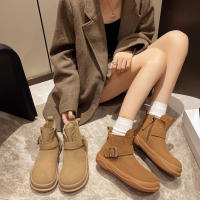Nuevas botas planas casuales retro con hebilla de cinturón - details 8