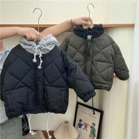 Parkas informales con capucha para niños, abrigos elegantes a la moda coreana para otoño e invierno, chaquetas holgadas de algodón que combinan con todo para niñas - details 4