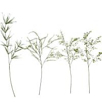 Planta verde Artificial de estilo bosque, hojas de palma grandes, flor de simulación, plantas falsas hechas a mano de plástico, boda y cumpleaños - details 9