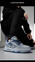 Zapatos de skate retro de mezclilla personalizados para hombre, zapatos deportivos versátiles para hombre, pareja de deportes al aire libre y zapatos casuales. - details 12
