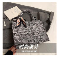 Bolso de Mano Impreso de Estilo Nacional para Mujeres Bolso de Oficina de Gran Capacidad Versátil para Primavera/Verano - details 11