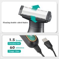 Afeitadora Eléctrica Ajustable Para Barba y Cuerpo Recargable Adecuada para Uso Húmedo y Seco - details 2