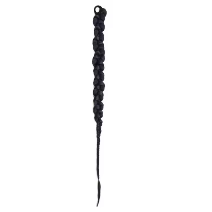 Trenzas de boxeo sintéticas geniales, banda de goma con correa, trenza larga de Hip Hop, extensiones de cola de caballo esponjosas naturales para fiesta - 1