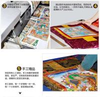 Tangka, el dios de la riqueza con cinco apellidos, pinturas colgantes pintadas a mano de Xizang, artículos tibetanos, interior de gran tamaño, 120 cm - details 10