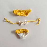 Traje de baño de flores tejidas a mano con gancho a mano para muñecas Labubu - details 10