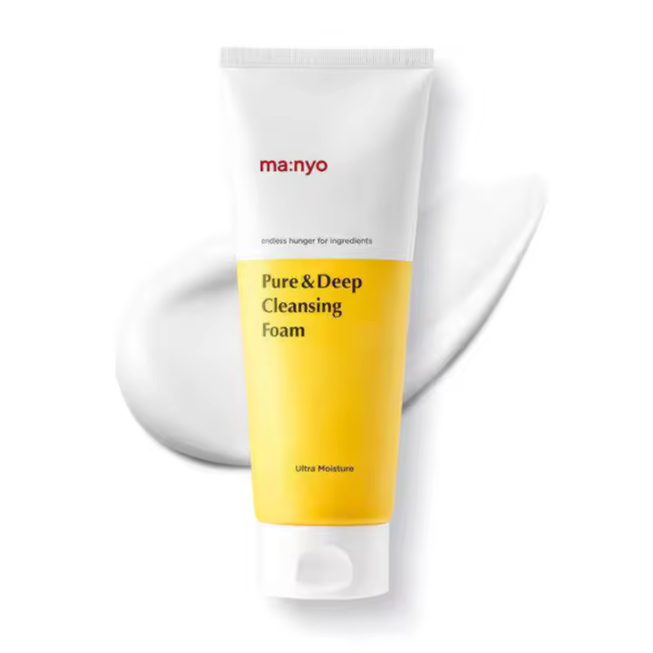 ma:nyo Pure Deep Cleansing Foam Jabón facial suave con ingredientes naturales que elimina las impurezas y el exceso de sebo, adecuado para todos - 1