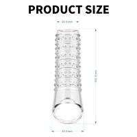 Anillos extensores reutilizables para retrasar la eyaculación, condones, funda para pene, cubierta de glande de silicona, Juguetes sexuales para agrandar para hombres - details 5