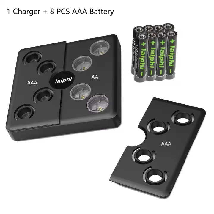 Laiphi-batería recargable de iones de litio de 1,5 V, AA AAA de quinta generación, conjunto de estación de carga magnética mejorada para cámara Blink - 1