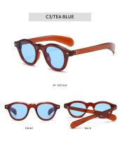 Toyear-gafas de sol ovaladas redondas Vintage para mujer y hombre, lentes de sol de diseñador de marca de lujo, estilo Punk y Rosa, con remaches - details 7