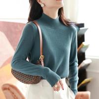 Otoño Invierno chic suéteres inferiores mujer moda jersey de cuello alto ajustado de manga larga Jersey de punto suave cálido Pull Femme Top - details 3
