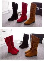Ots de tacón informal de media varilla para mujer, punta redonda, terciopelo mate, otoño e invierno, nuevo - details 32