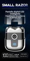 Nueva maquinilla de afeitar eléctrica recargable para hombres, cabezal magnético, mini maquinilla de afeitar portátil de lavado. - details 3