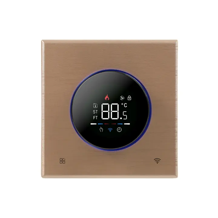 Termostato inteligente con perilla WiFi, pantalla táctil LED para calefacción de suelo, caldera eléctrica de Gas y agua, Control remoto, Alexa y Google - 1