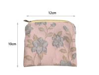 Monedero Mini de Cierre Floral Mini Bolso de Maquillaje de Viaje de Algodón - details 0