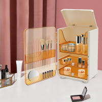 Caja de almacenamiento de cosméticos, tocador a prueba de polvo, caja de almacenamiento para el cuidado de la piel, estante de almacenamiento de escritorio, caja de cosméticos de gran capacidad - details 0