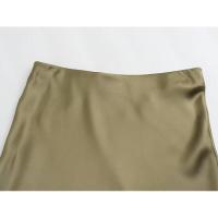 - Falda de cintura alta con textura de satén de seda francesa de estilo único para mujer8632845 - details 20