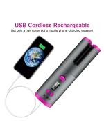 Set de Rizos Automáticos sin Cable Herramienta de Estilismo de Temperatura Ajustable con Pantalla LED Equipo de Belleza para Ondas - details 2