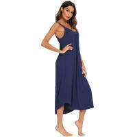 2025 Ropa de verano nueva, ropa de casa, ropa de mujer europea, camisón sexy con tirantes cómodos y de gran vuelo. - details 8
