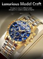 Reloj militar de lujo de alta calidad para hombre, cronógrafo, resistente al agua, luminoso, de pulsera, de acero inoxidable, de cuarzo, con caja - details 4