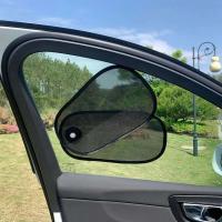 Tipo de ventosa giratoria para ventana lateral de coche, parasol para coche, protección UV, parasol universal negro - details 3