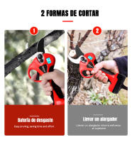 Cortador de Ramas de Pruning Eléctrico Sin Cable SWANSOFT Herramienta de Jardinería Eficiente para Frutales y Bonsáis 25.2V de Potencia - details 2
