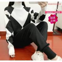 Conjunto de 2 Piezas de Punto para Mujer Jersey Grueso Informal Musulmán, Top y Pantalón de Punto - details 7