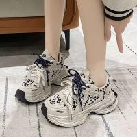 Dropshipping Logo patrón de leopardo nuevas zapatillas de deporte de moda plataforma gruesa zapatos de diseñador de estilo informal para caminar - details 9