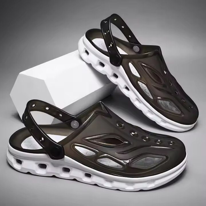 Sandalias de piscina para hombre, zapatos de playa cómodos para exteriores, zuecos de jardín, zapatillas antideslizantes de agua informales, chanclas de verano - 1
