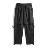 Pantalones Cargo con cordón a prueba de viento para hombre, Pantalones rectos transpirables sencillos para primavera y otoño, nuevos pantalones informales lisos para senderismo y movimiento para hombre - details 4