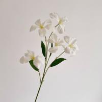 Nueva flor de orquídea Artificial de seda DIY 75cm flor de simulación colores vivos flores falsas rama centro de mesa de boda - details 9