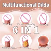 Consolador de empuje, juguetes vibradores para mujeres, pene realista, doble penetración, masturbación Anal, sexo para adultos hine 18 - details 1
