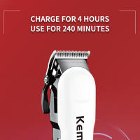 Kemei-cortadora de pelo profesional para hombre, máquina eléctrica recargable de litio, ajustable, para Barba, 809A - details 0