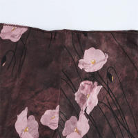OUWU- Media Falda De Mujer Estilo Retro Elegante Textura Impresa Otoño Nueva Media Falda Midi - details 4