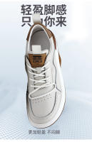 La primera capa de cuero de vaca zapatos casuales, cuero genuino transpirable zapatos de cuero de los hombres, deportes. - details 4