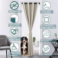 Cortina de Ducha de Tela Impermeable Resistente al Moho Patrón Geométrico Gris - details 6