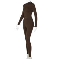 Conjunto deportivo de dos piezas de manga larga, nuevo traje informal de moda para mujer - details 139