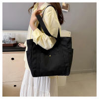 Bolso de mujer de lona de gran capacidad bolso de mano bolso de hombro estudiante universitario bolso versátil bolso de viaje multibolsillo - details 20