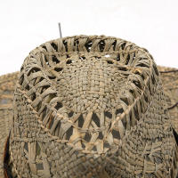 Sombrero de paja de vaquero del oeste de Panamá para hombre y mujer, gorra de Jazz de verano, a prueba de viento, con cuerda, sombreado, de ala ancha - details 6
