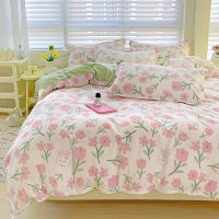 Exquisito Juego de Ropa de Cama de Algodón 4-en-1 Hojas Suaves Proporcionadas Ultra-Grasas - details 6