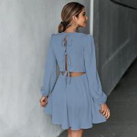 Vestido Largo de Manga Larga para Mujer con Cintura Estética Primavera Otoño 2025 - details 16
