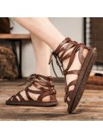 Zapatos de cuero de los hombres de estilo romano, zapatillas casuales, suaves y cómodas, sandalias de playa al aire libre, verano Nuevo - details 12