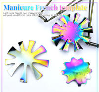 Modelo de punta de uñas francesas, recortador de Metal, esmalte de uñas de Gel de acero inoxidable, guía de borde de manicura, cortador de bricolaje para herramienta de diseño - details 0