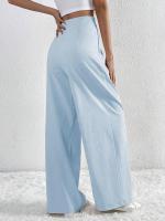 Pantalones de Oficina para Mujer de Cintura Alta y Pierna Ancha Cómoda y Elegante Estilo Clásico de Algodón Ajuste Suelto, No Ajusta, Moda de los 90s - details 10