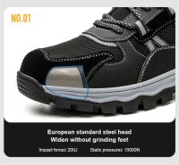 Zapatos de seguridad a prueba de perforaciones para hombre, zapatillas de trabajo de verano, zapatos de seguridad ligeros con punta de acero - details 8