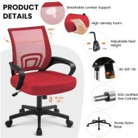 Silla de Oficina Ergonómica Transpirable, Ajustable en Altura, Soporte Lumbar, Giratoria para Max 136 KG - details 20