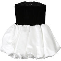 BUNO-vestido envolvente de un solo pecho para mujer, falda acampanada de terciopelo de retales, dobladillo sin mangas, dulces fiestas de cumpleaños, Mini ceñido Sexy - details 11