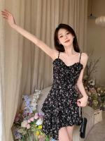 Vestido camisola floral francés Pure desire, temperamento femenino de verano, cintura dulce, Falda corta delgada de línea A, versátil - details 2