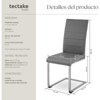 Juego de Sillas de Terciopelo Sillas de Comedor Ergonómicas Versátiles - details 27