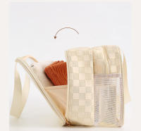 Bolsa de lavado separada en seco y húmedo para mujer, bolsa de almacenamiento de cosméticos, bolsa de artículos de tocador de viaje, accesorios de maquillaje de baño, funda con soporte para toalla, nuevo - details 4